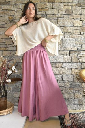 Riviera Palazzo Pant Rose